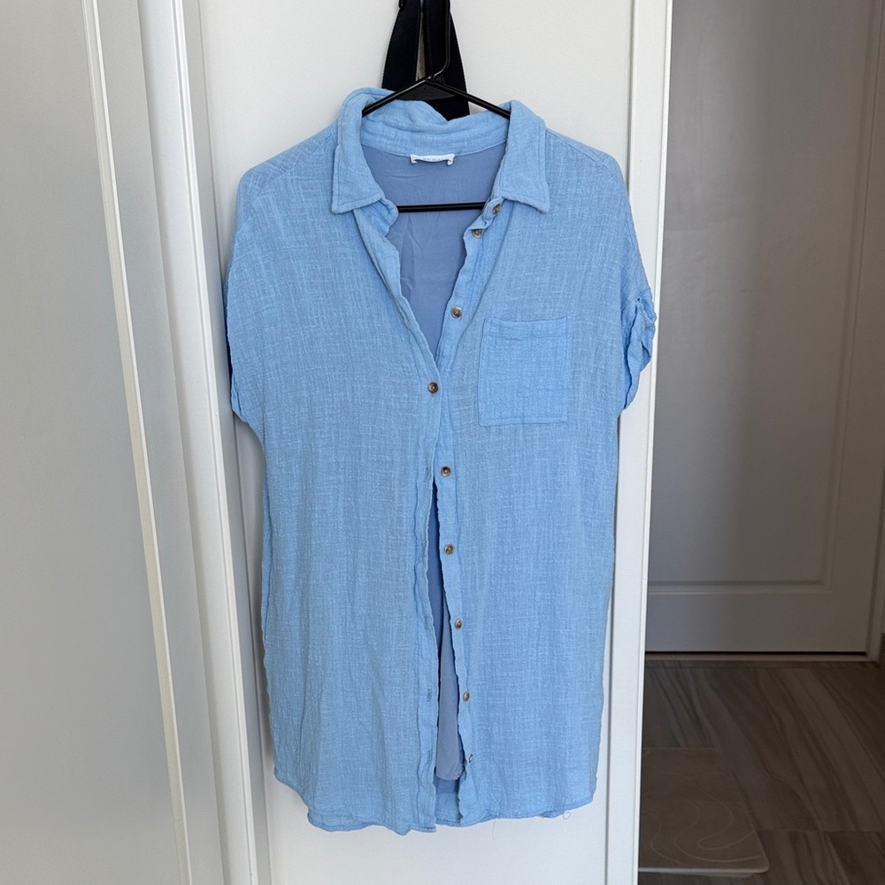BluIvy Blue button down dress